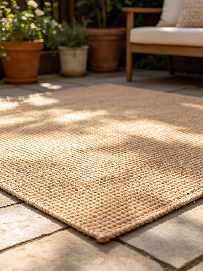 11 Best Outdoor Rugs for Patio Seating Areas 6 Outdoor Rugs for Patio - Anchor with a Neutral Jute-Look Weave
