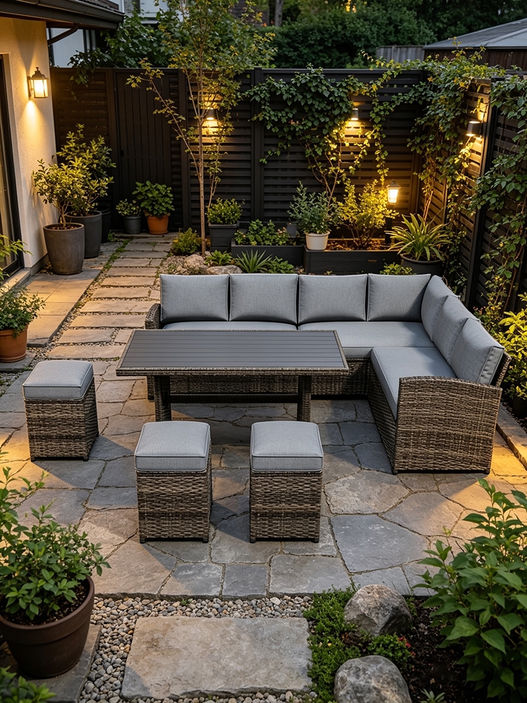 11 Best Patio Furniture Sets With Hidden Ottoman Storage for Small Spaces 11 >Atvars 8-Person Wicker Outdoor Sectional Seating Group with Storage Ottomans