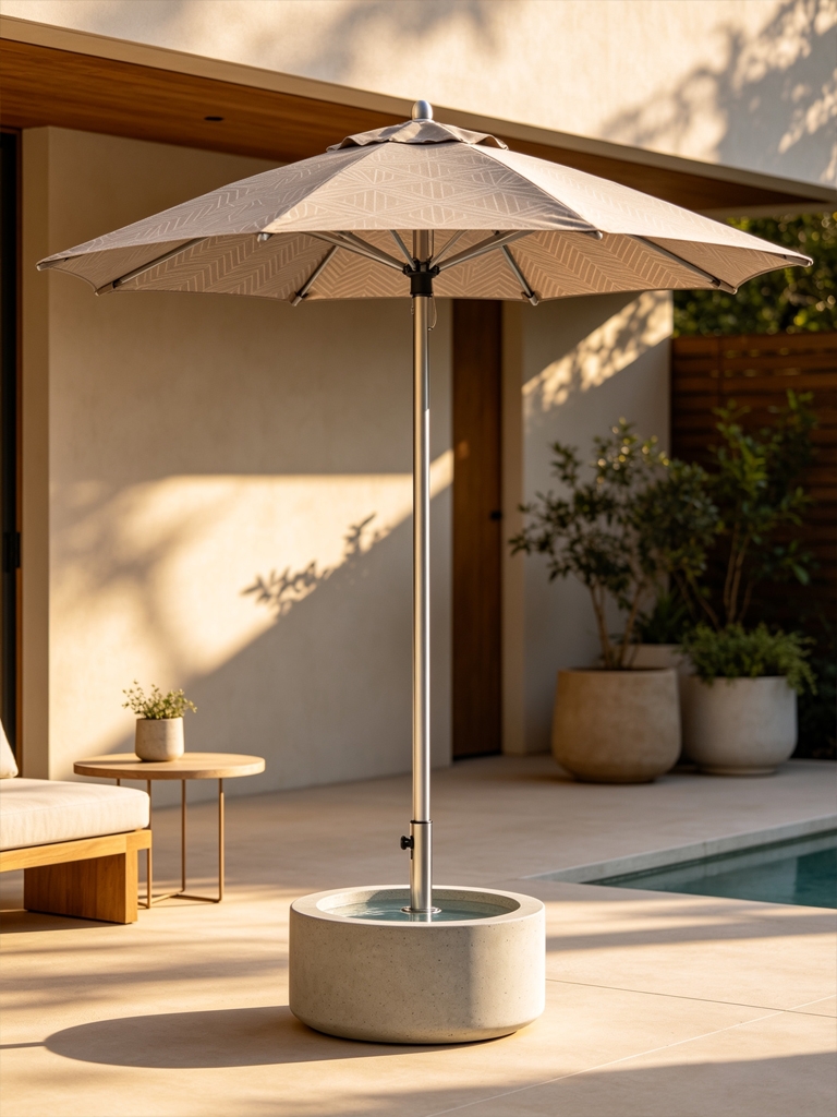 8 Best Outdoor Furniture Picks for Renters That Move with You 9 Portable umbrella with a fillable weighted base