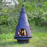 Garden Style Cast Iron Chiminea in Charcoal