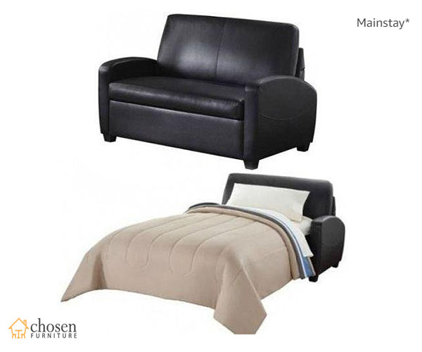 Alex Twin Size Sleeper Sofa Leather Bed 