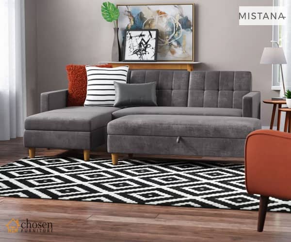 Cordell Reversible Sleeper Sectional with Ottoman