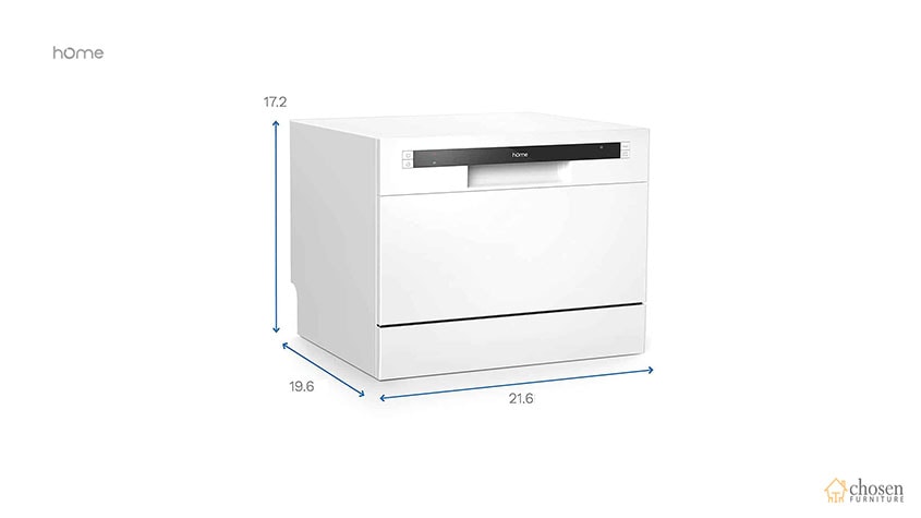 hOmeLabs Compact Countertop Dishwasher dimensions