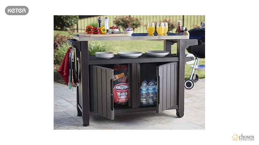 Keter Unity XL Outdoor BBQ Prep Station front