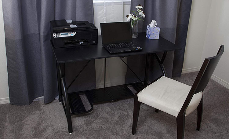 Origami Foldable Computer Desk Black front