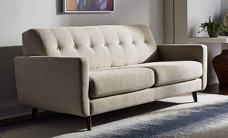 Rivet Sloane Mid-Century Tufted Modern Sofa side