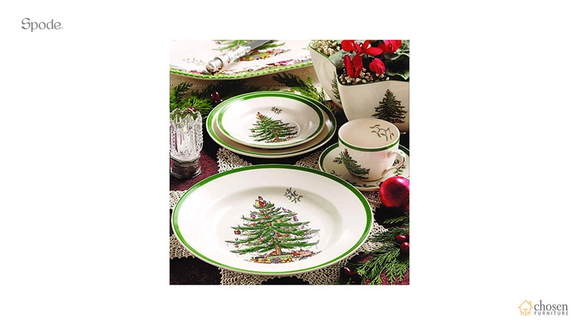 Spode Christmas Tree Dinnerware Set details