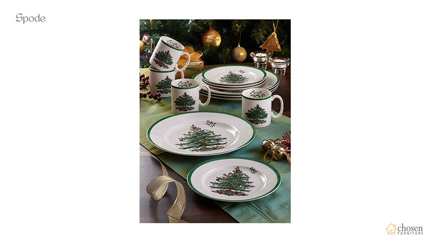 Spode Christmas Tree Dinnerware Set table