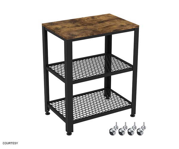 Serving 3-Tier Kitchen Cart on Wheels with Storage