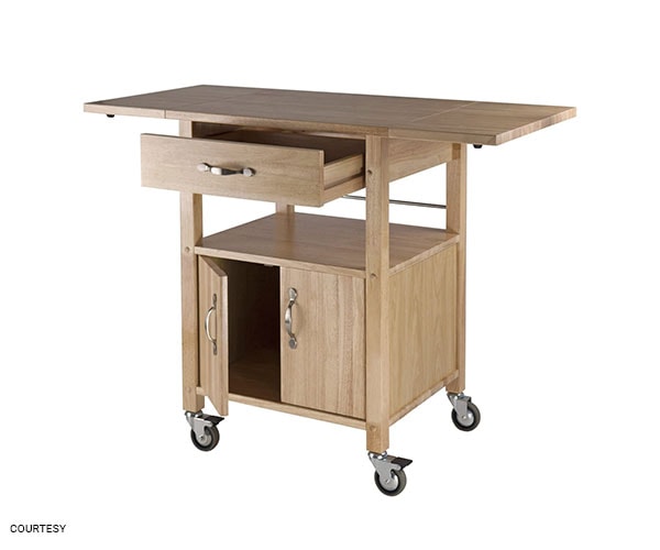 Winsome Wood Drop-Leaf Kitchen Cart