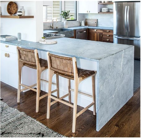 Kitchen peninsula materials