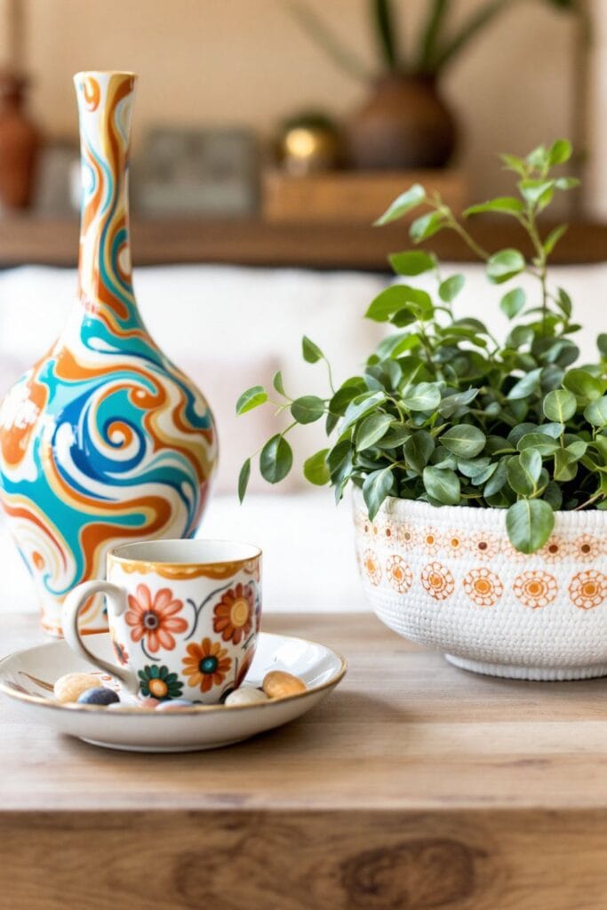 Boho Living Room Ideas - Ceramic Décor