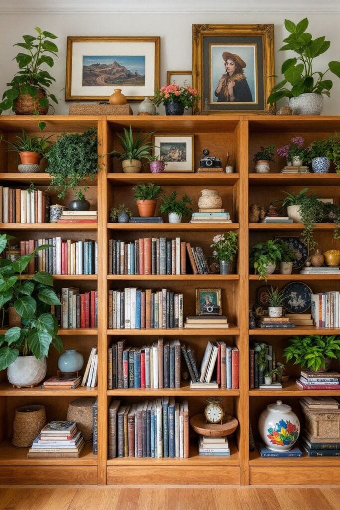 Boho Living Room Ideas - Open Shelving