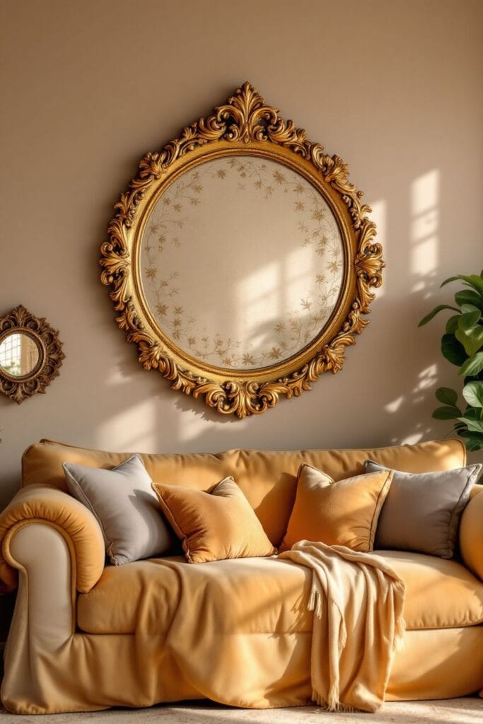 Boho Living Room Ideas - Antique Mirrors