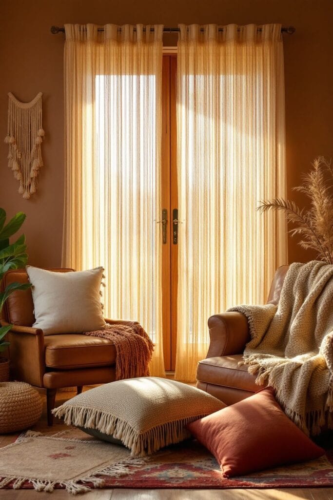Boho Living Room Ideas - Tassel and Fringe Details