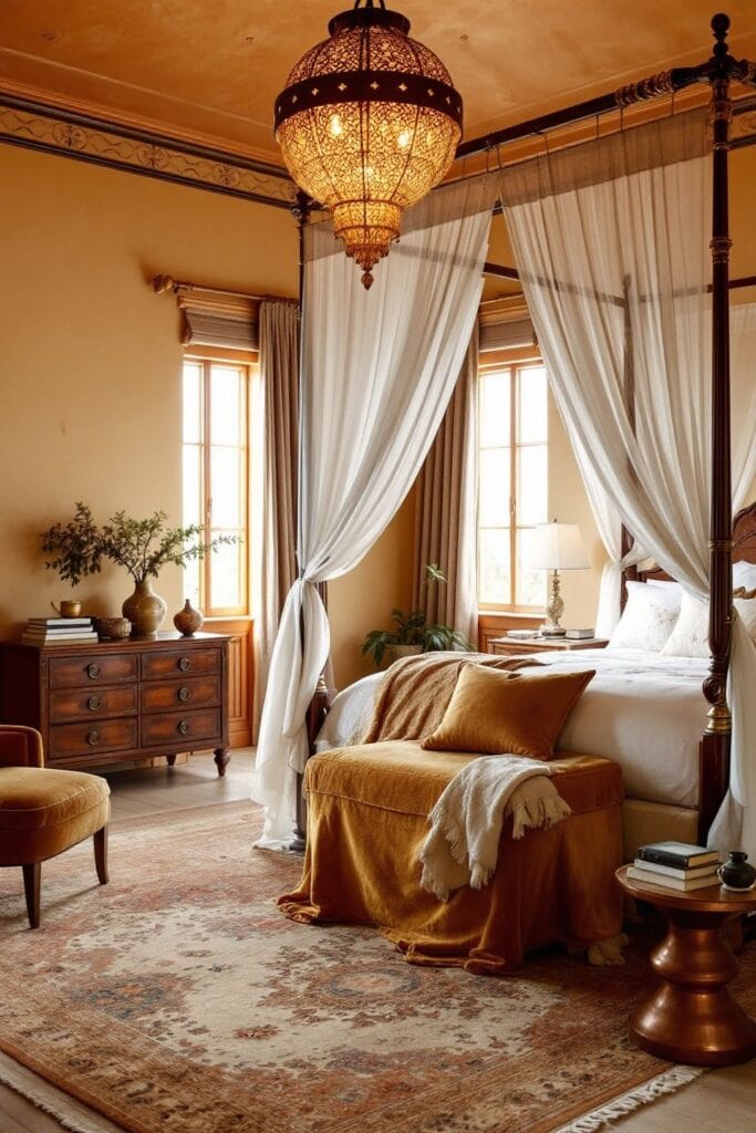 Boho Living Room Ideas - Mix Metals