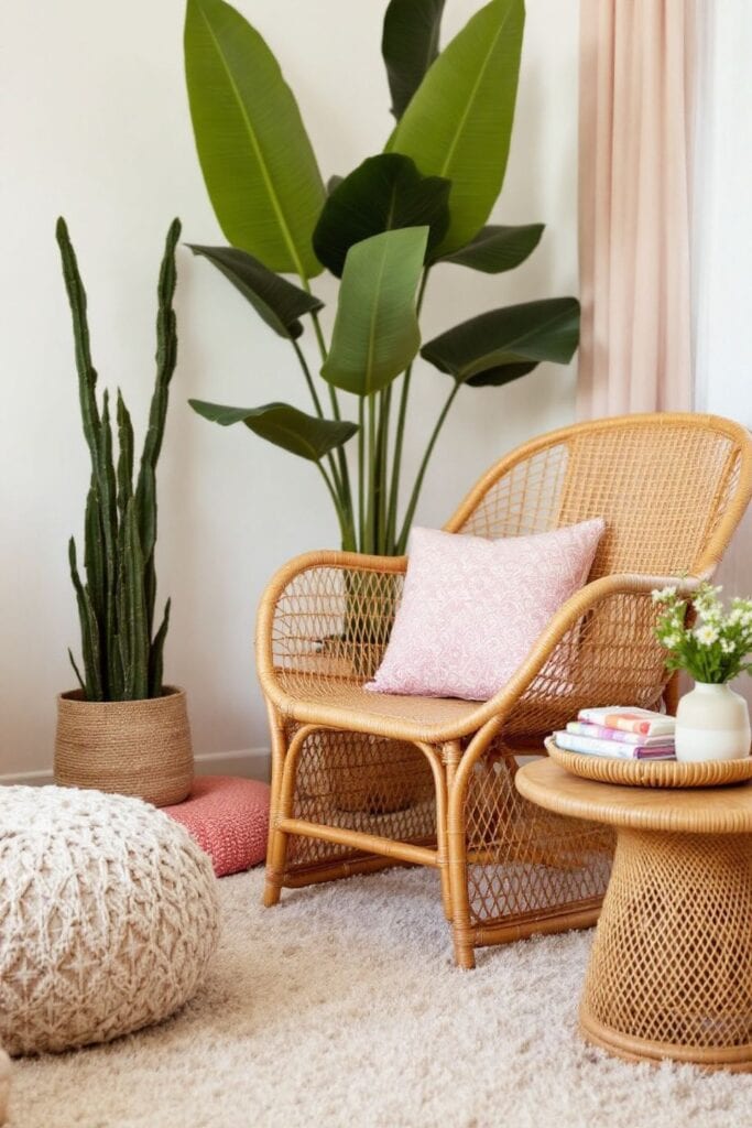 Boho Living Room Ideas - Rattan Furniture