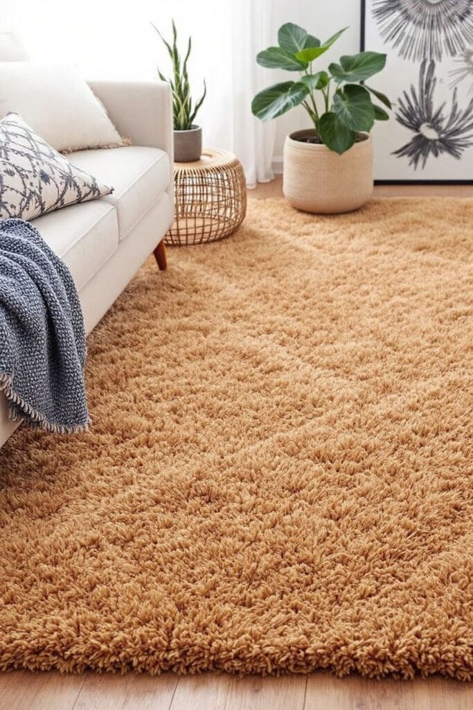 Boho Living Room Ideas - Textured Rugs