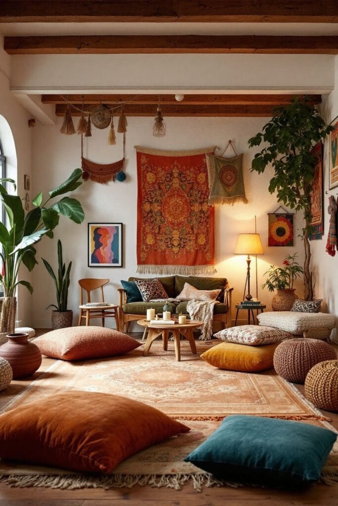 Boho Living Room Ideas - Floor Seating