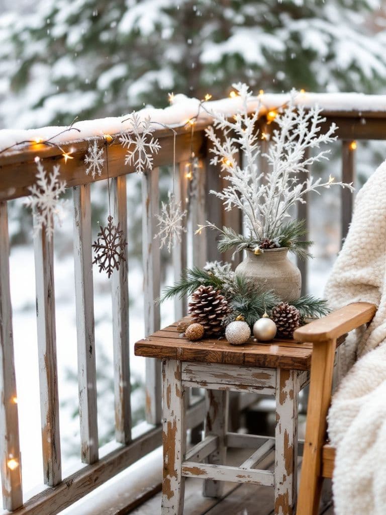 Winter Deck Decor Ideas - Snowflake and Winter-Themed Décor