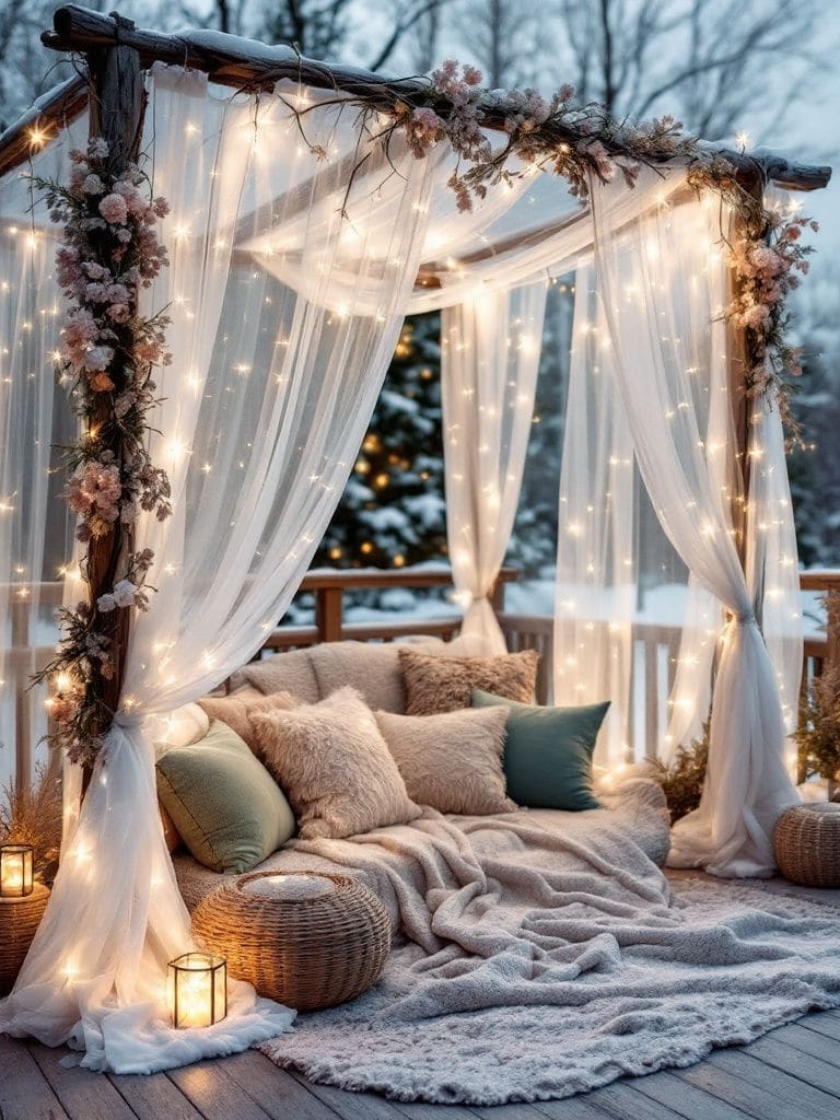 Winter Deck Decor Ideas - Winter-Inspired Canopy