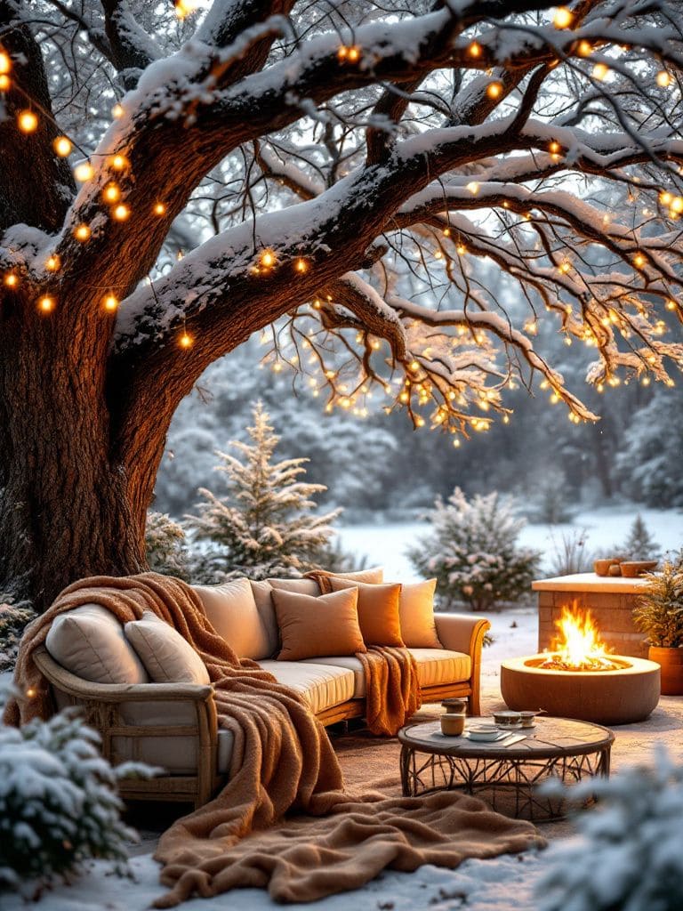 Winter Deck Decor Ideas - Heated Cushions and Blankets