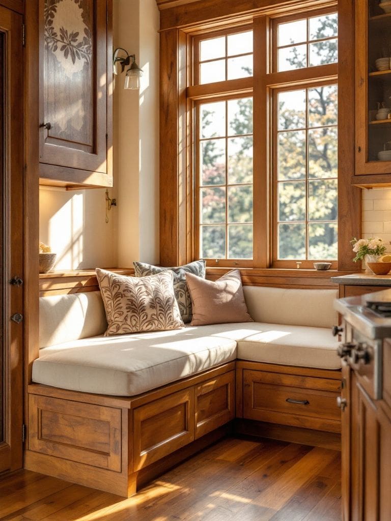 Wooden Kitchen Design Ideas - Built-In Banquette