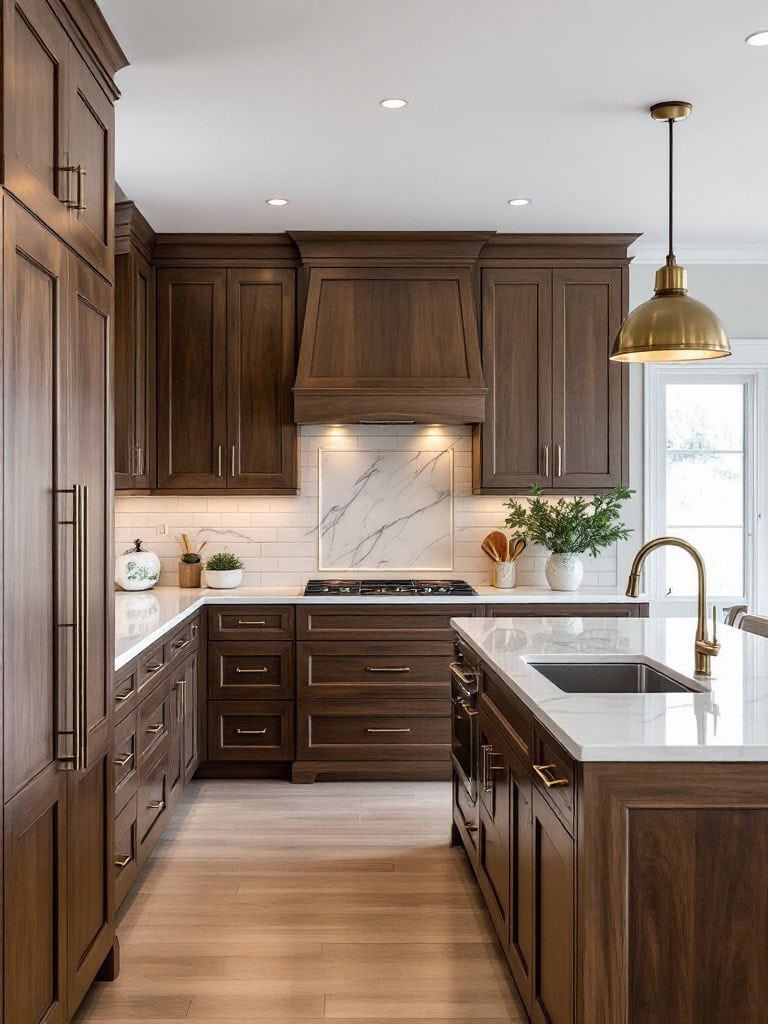 Wooden Kitchen Design Ideas - Marble Countertops