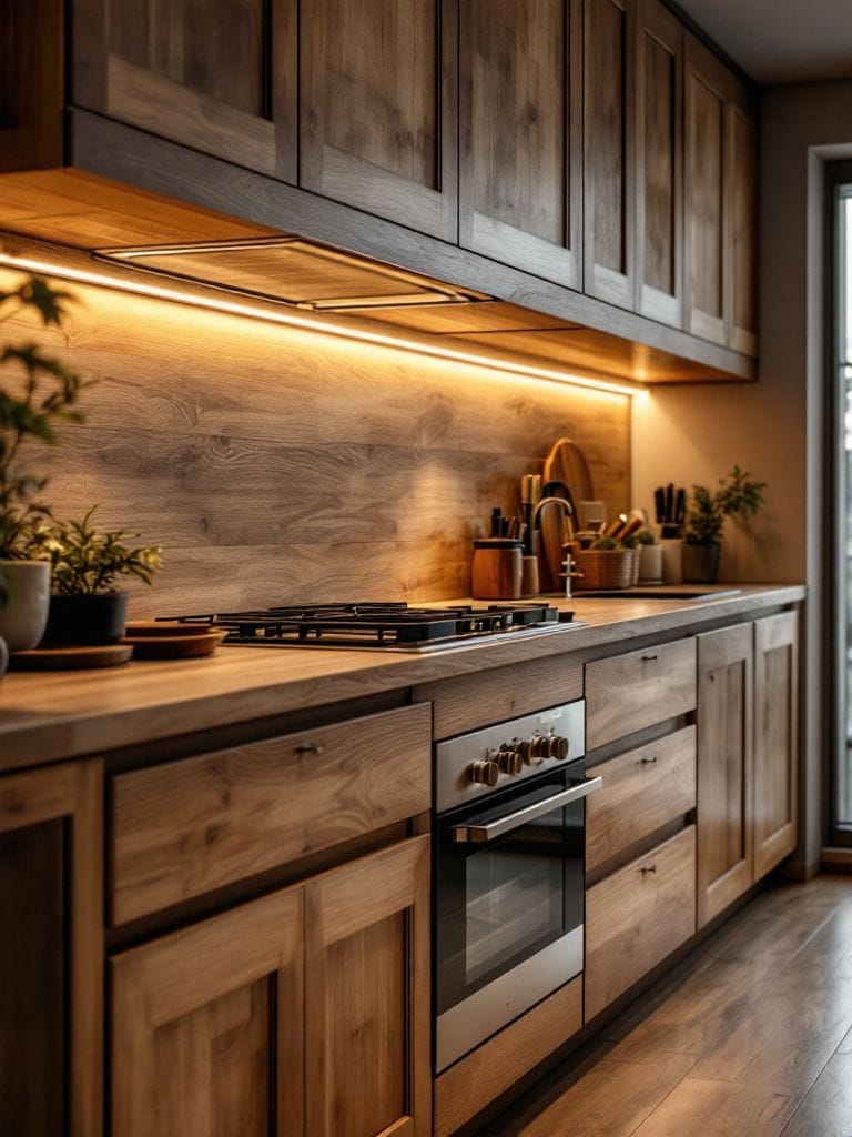 Wooden Kitchen Design Ideas - LED Lighting