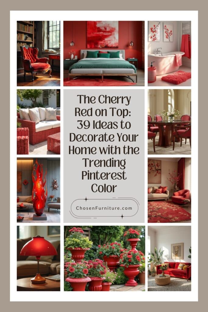 Cherry Red Color Ideas to Decorate Your Home Pin