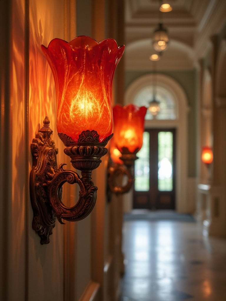 Cherry Red Color Home Decor - Wall Sconces