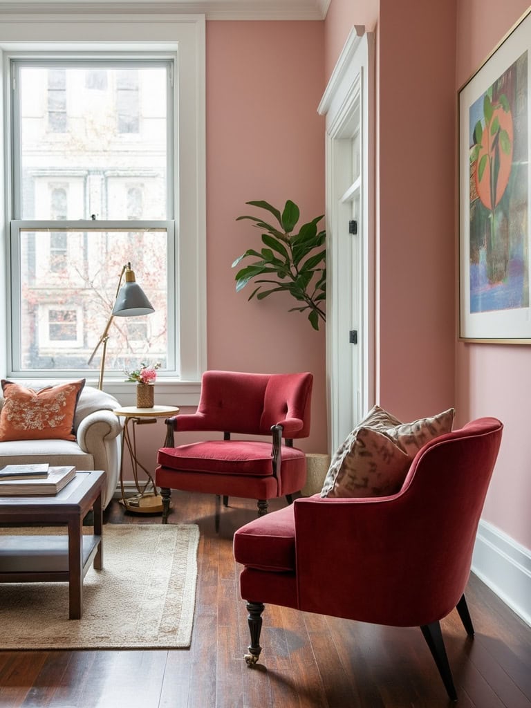 Cherry Red Color Home Decor - The Power of Accent Chairs