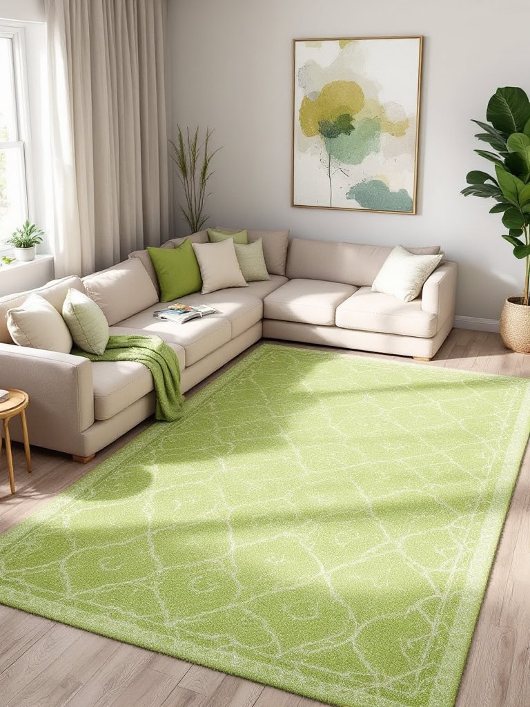 21 Inspiring Lime Cream Decor Ideas for a Sophisticated and Elegant Home 6 Lime Cream Color Decor Ideas - Area Rugs