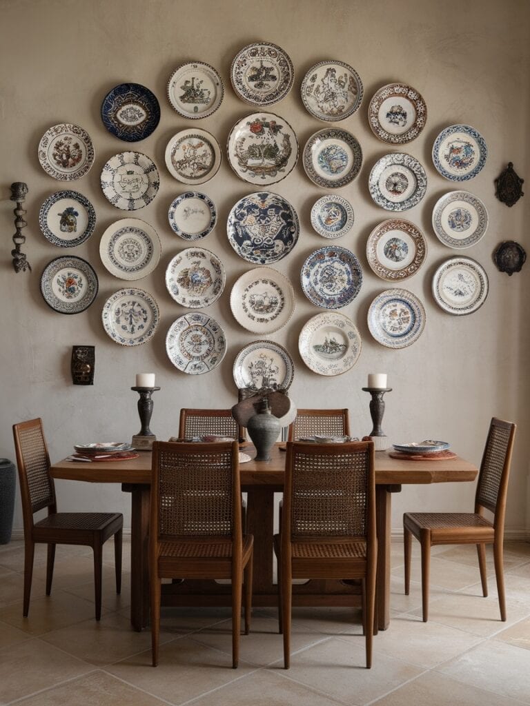 Dining Room Wall Decor Ideas - Plate Wall Art