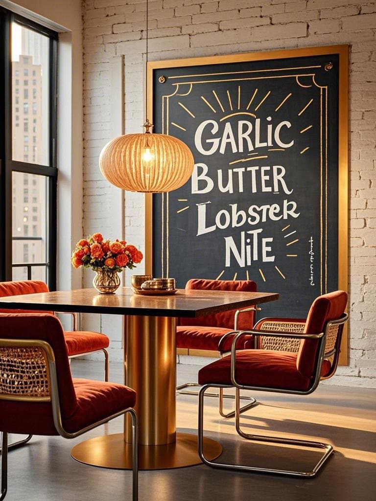Dining Room Wall Decor Ideas - Chalkboard Menu