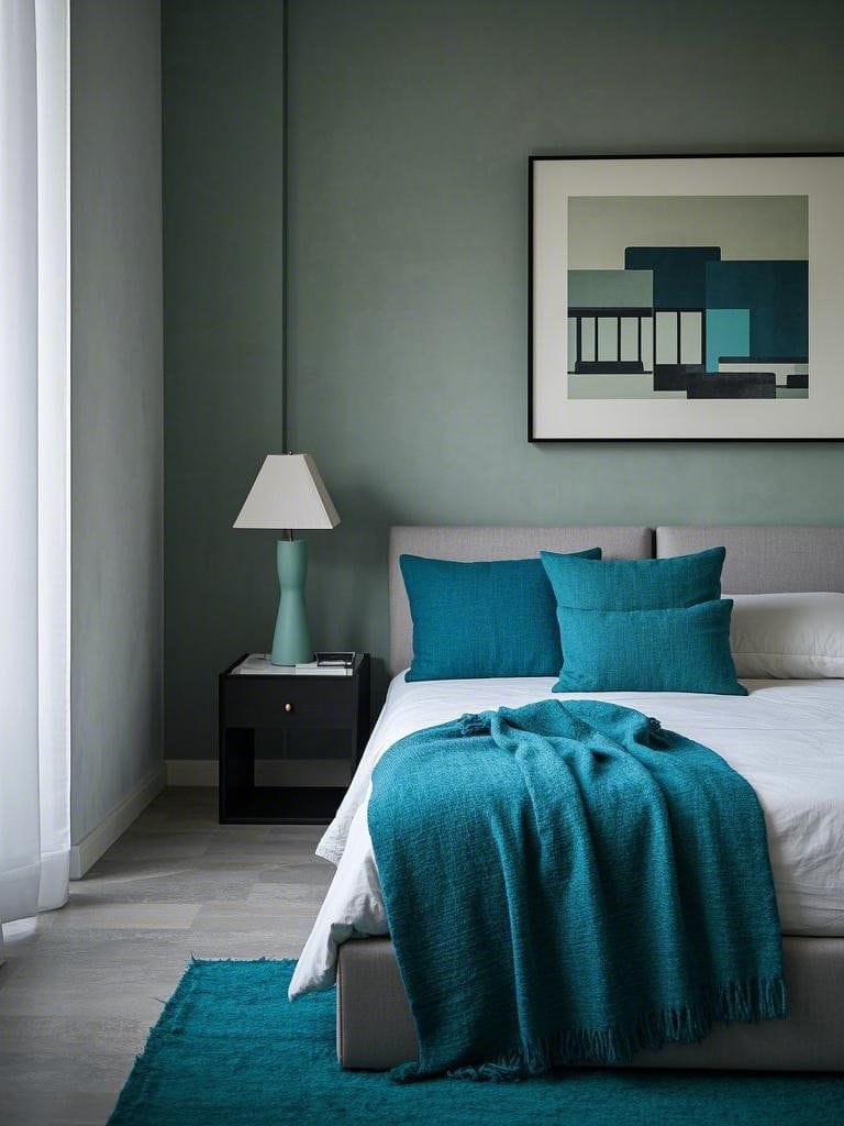 17 Sophisticated Grey Bedroom Ideas to Try Right Now 14 Grey Bedroom Ideas - Teal + Grey Obsession
