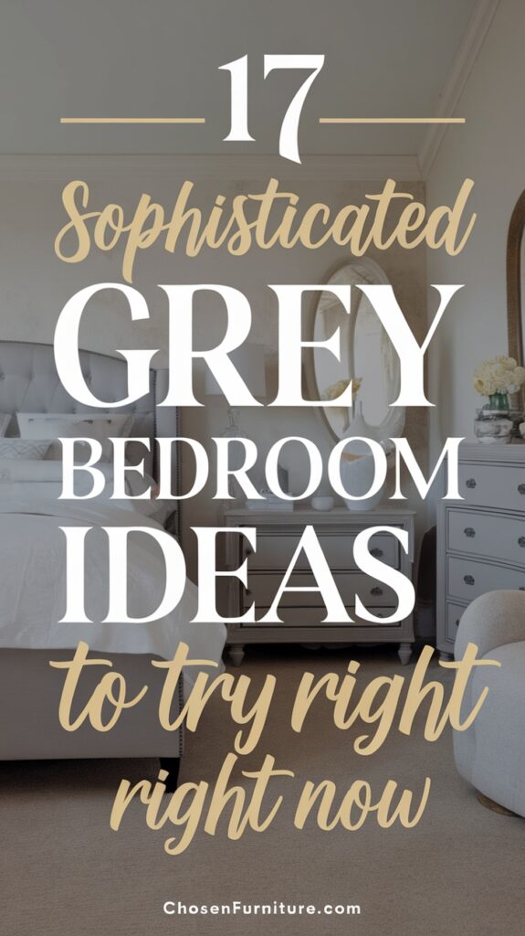 17 Sophisticated Grey Bedroom Ideas to Try Right Now 11 Grey Bedroom Ideas Pin