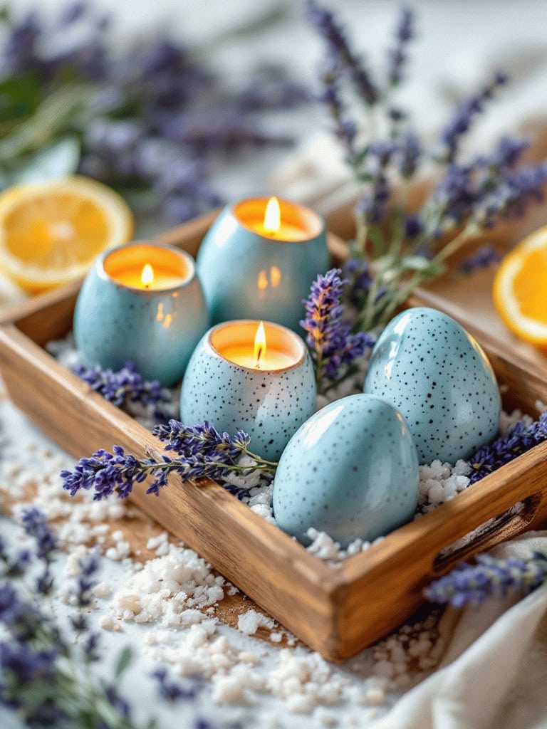 Easter Decor Ideas - Egg-shaped Candleholders