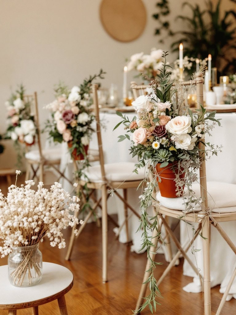 Easter Decor Ideas - Floral Chair Backs