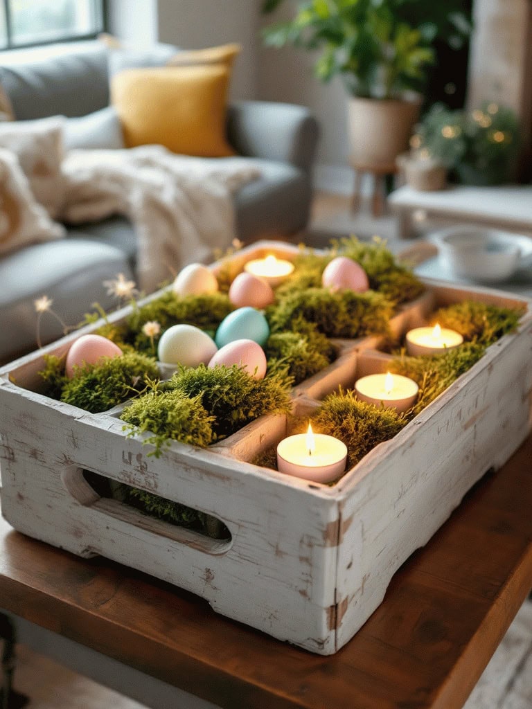 Easter Decor Ideas - Vintage Egg Crates