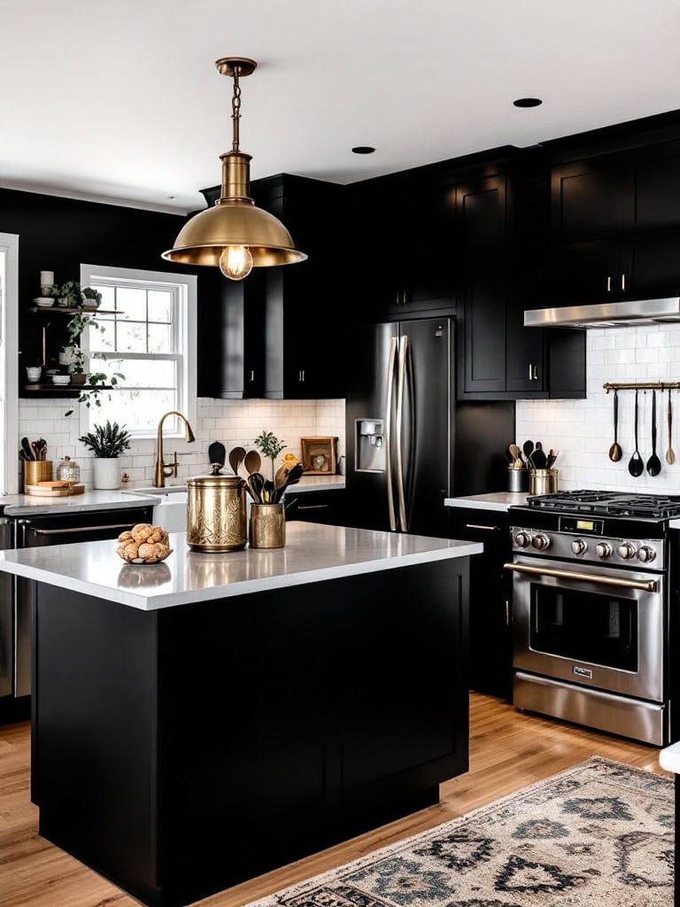 Modern Decor Ideas in Black and White - Mixed Metals
