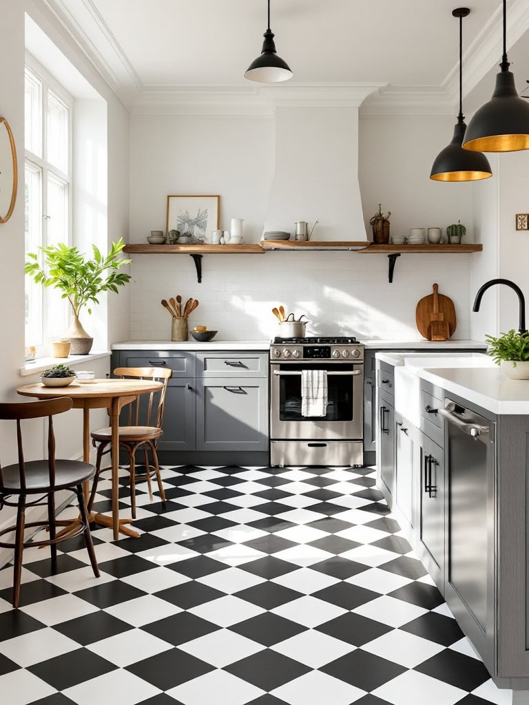 Modern Decor Ideas in Black and White - Checkerboard Floors