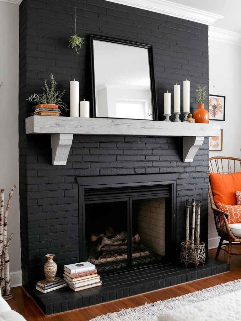 Modern Decor Ideas in Black and White - Fireplace Facelift