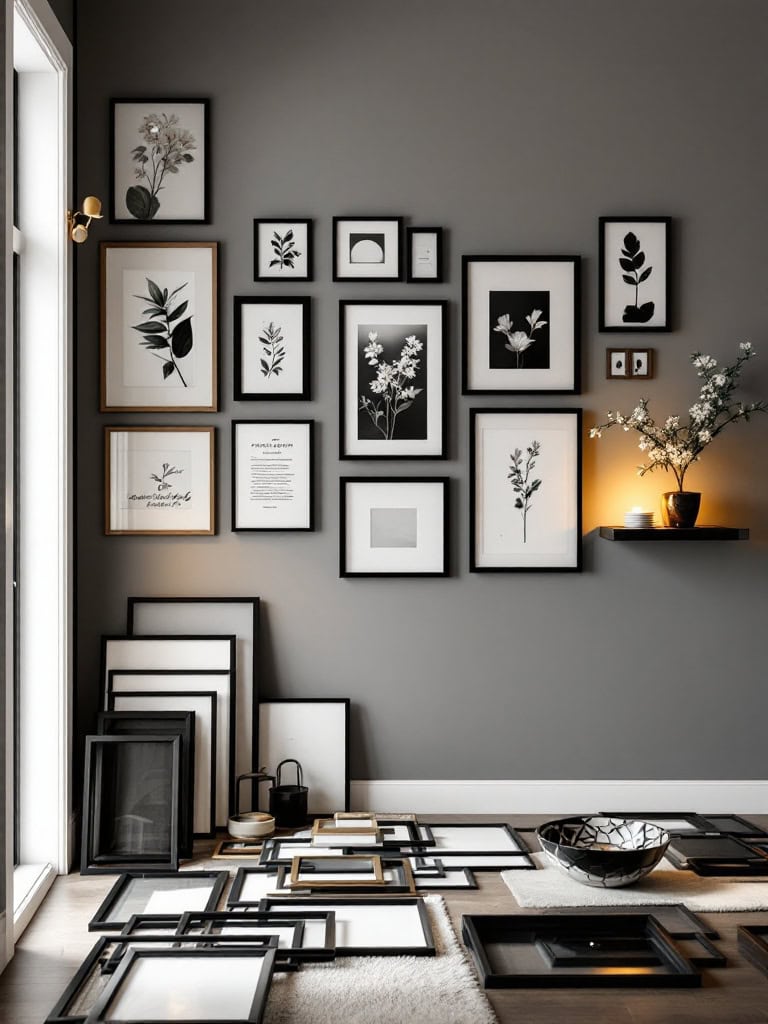 Modern Decor Ideas in Black and White - Graphic Gallery Walls