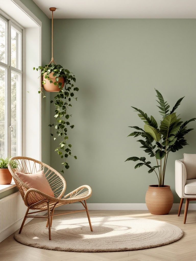 Color Combos Modern Home Interior Design - Sage Green + Warm White