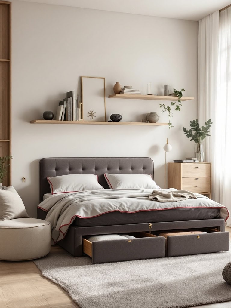 15 Minimalistic Bedroom Decor Ideas That Prove Less Is More 13 Minimalistic Bedroom Decor Ideas - Furniture That's Sly Like a Fox