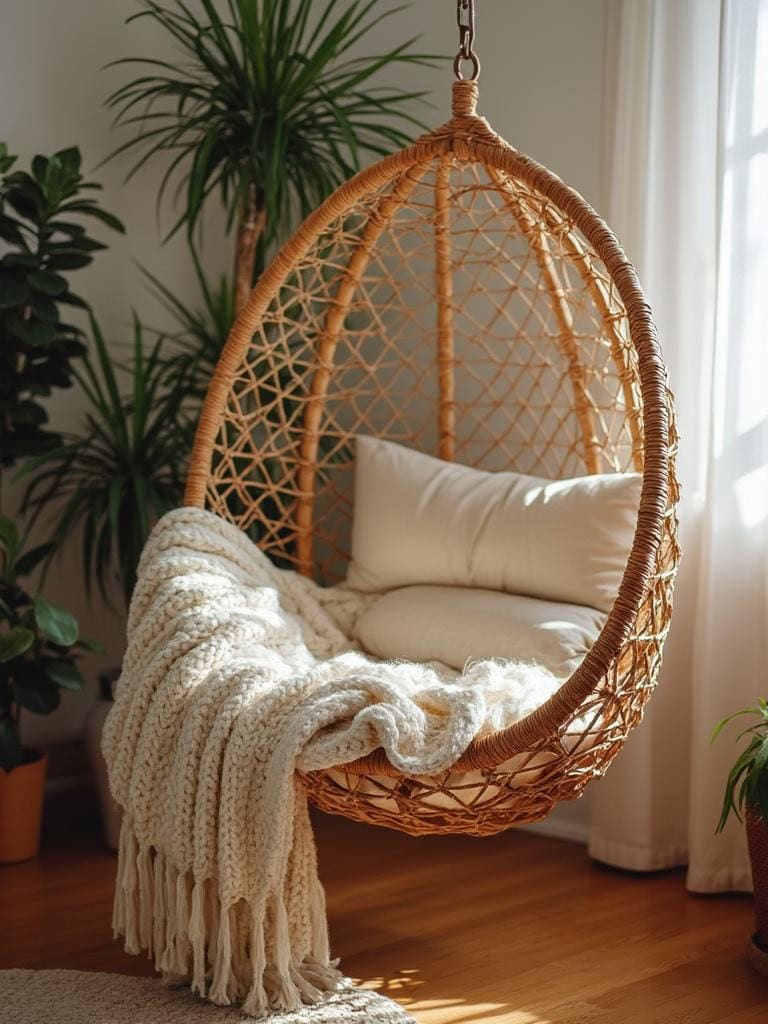 19 Boho Decor Bedroom Ideas That Will Make You Redecorate Tonight 28 Boho Decor Bedroom Ideas - Hanging Chair: Your Mini Escape