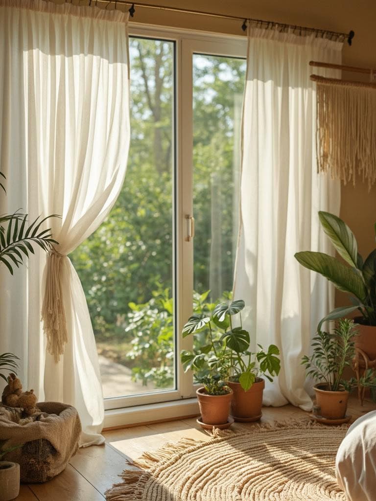 19 Boho Decor Bedroom Ideas That Will Make You Redecorate Tonight 30 Boho Decor Bedroom Ideas - Sheer Curtains for Ethereal Light
