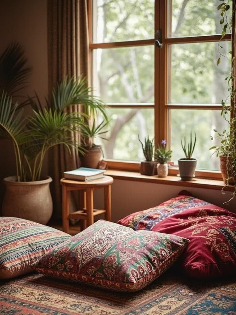 19 Boho Decor Bedroom Ideas That Will Make You Redecorate Tonight 16 Boho Decor Bedroom Ideas - Your Floor Cushion Chill Zone