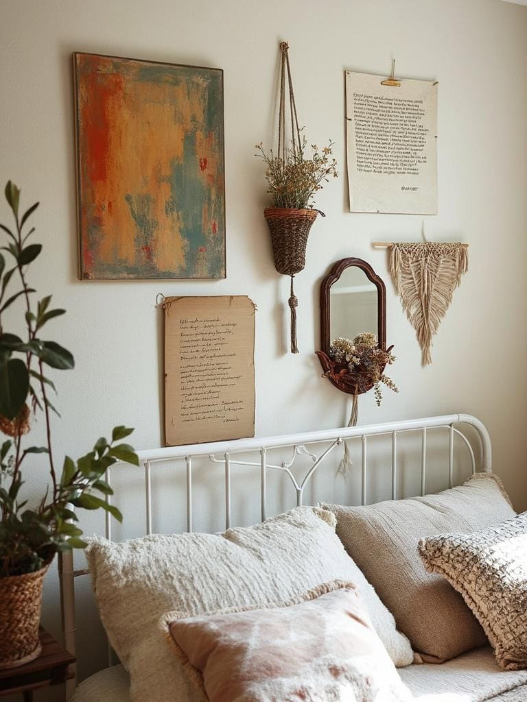 19 Boho Decor Bedroom Ideas That Will Make You Redecorate Tonight 21 Boho Decor Bedroom Ideas - Gallery Wall That Tells Your Story